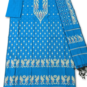 Royal Blue Jamdani Three-Piece